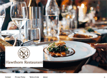 Tablet Screenshot of hawthornrestaurant.com